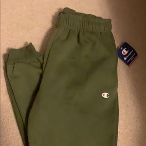 New champion olive green joggers